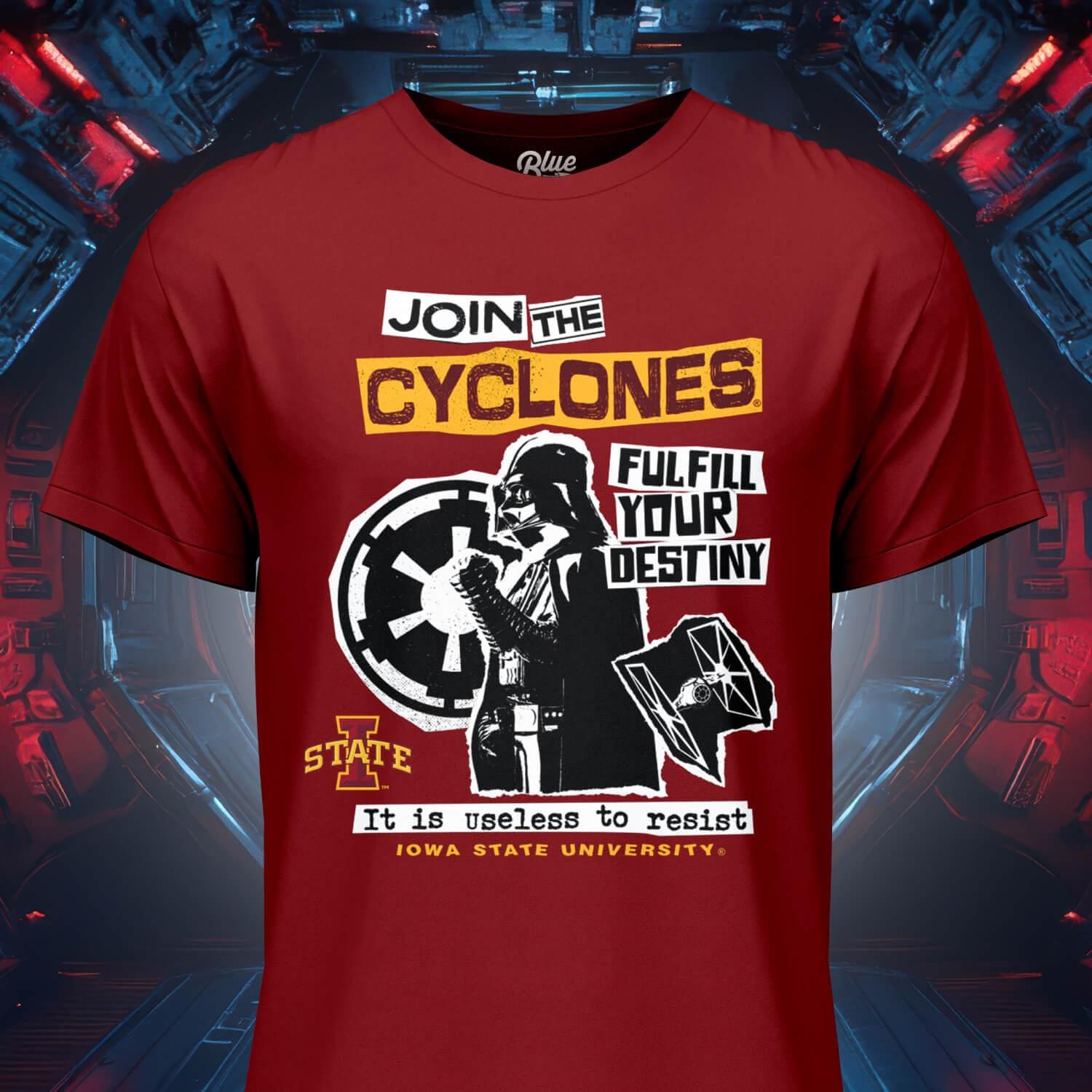Blue 84 Star Wars Join the Cyclones Cardinal T-shirt